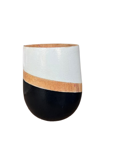 Mate De Algarrobo Huevito Blanco & Negro