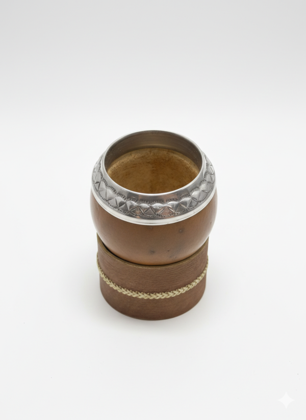 Mate Pulido boquilla alpaca cincelada