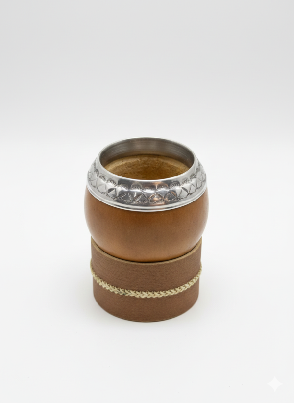 Mate Pulido boquilla alpaca cincelada