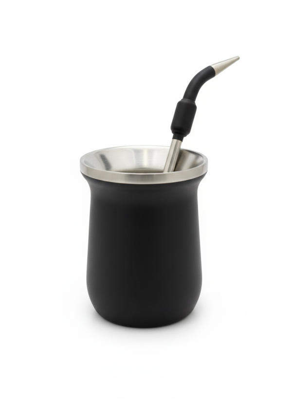Mate de acero inoxidable Negro