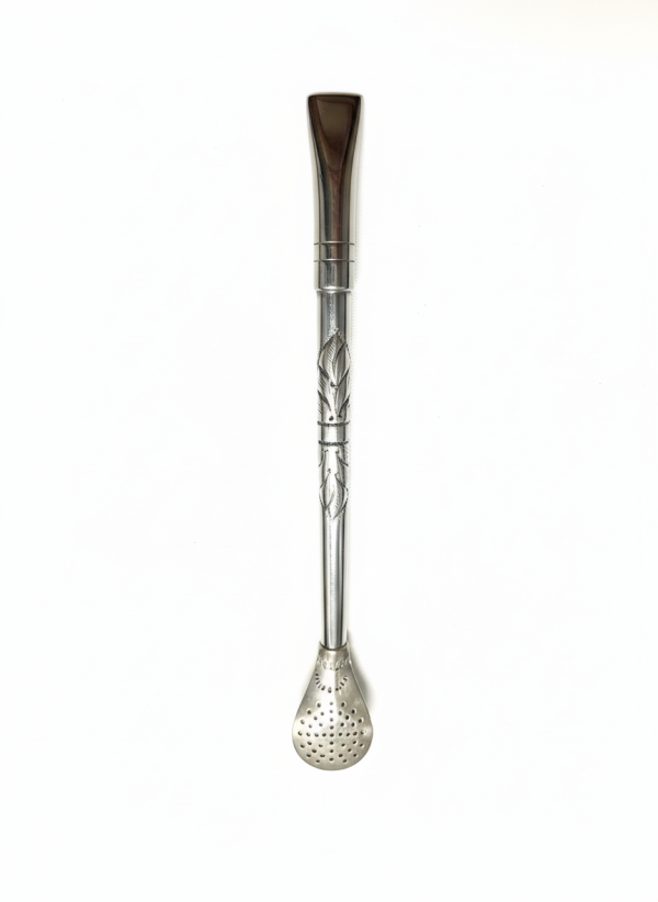 Bombilla Alpaca Cincelada