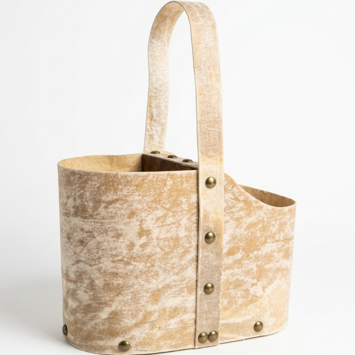 Matera Cuero Crudo manija lisa, estilo nevada