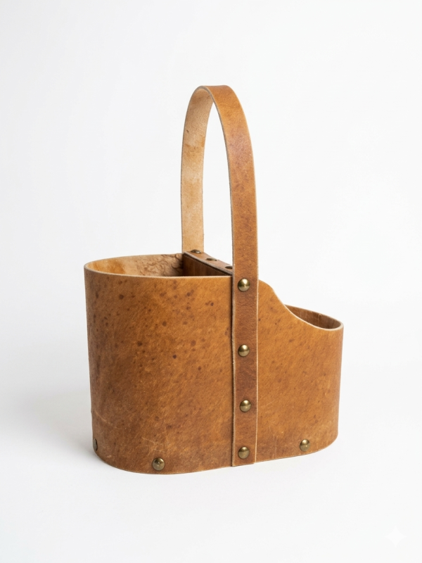 Matera Cuero Crudo manija lisa