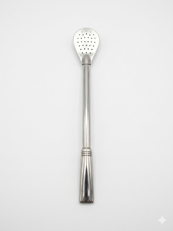 Bombilla de alpaca recta