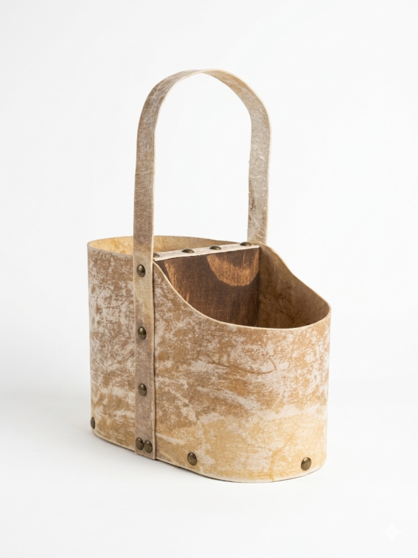 Matera Cuero Crudo manija lisa, estilo nevada