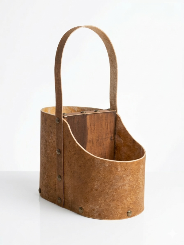 Matera Cuero Crudo manija lisa